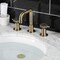 Kingston Brass KS142RKXAB Widespread Bathroom Faucet with Push Pop-Up, Antique Brass KS142RKXAB - alternate 3
